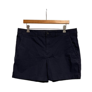 Banana Republic Navy Flat Front‎ Chino Shorts Size 14 Pre-owned